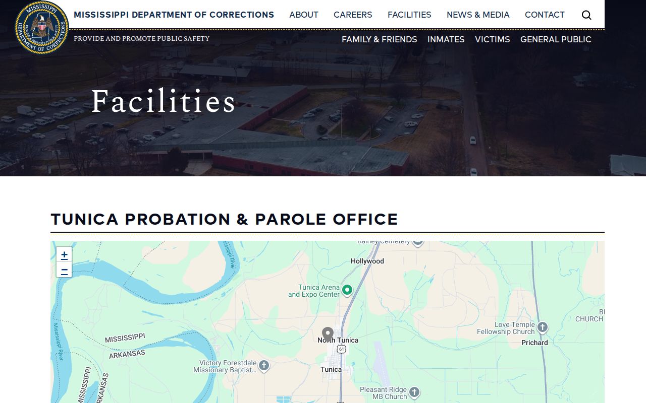 Tunica County parole and probation office record